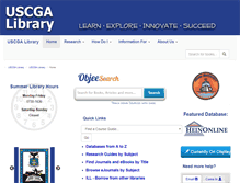 Tablet Screenshot of libguides.uscga.edu